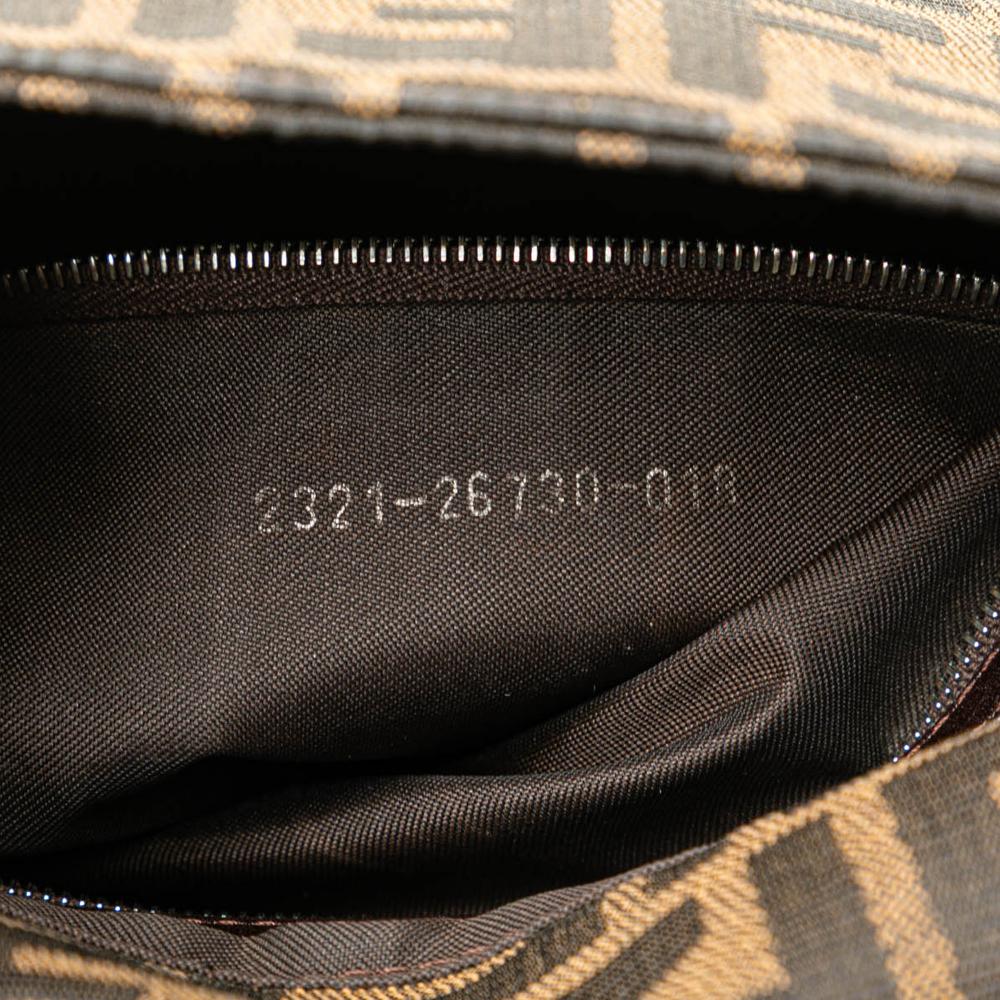 Brown Canvas Fendi Shoulder Bag