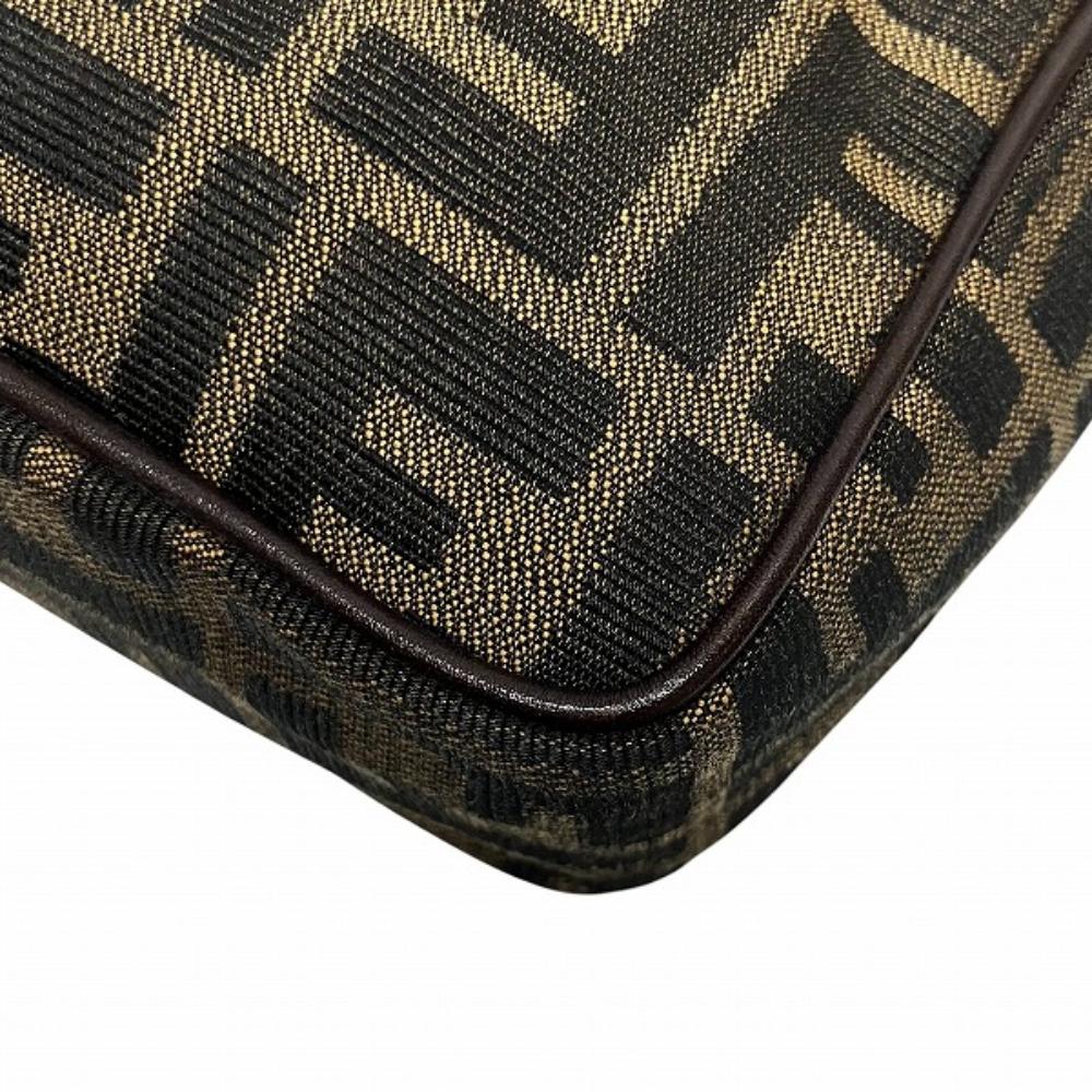 Brown Canvas Fendi Shoulder Bag