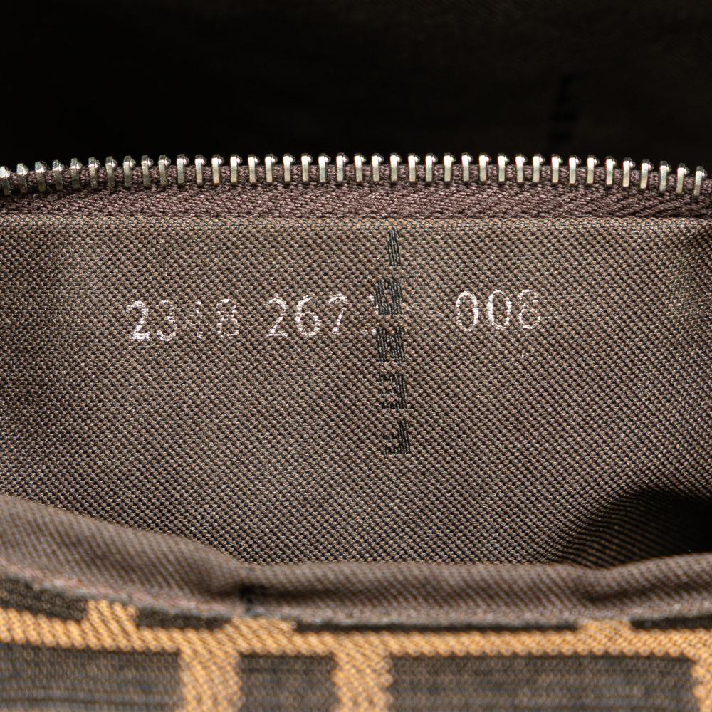 Brown Canvas Fendi Shoulder Bag