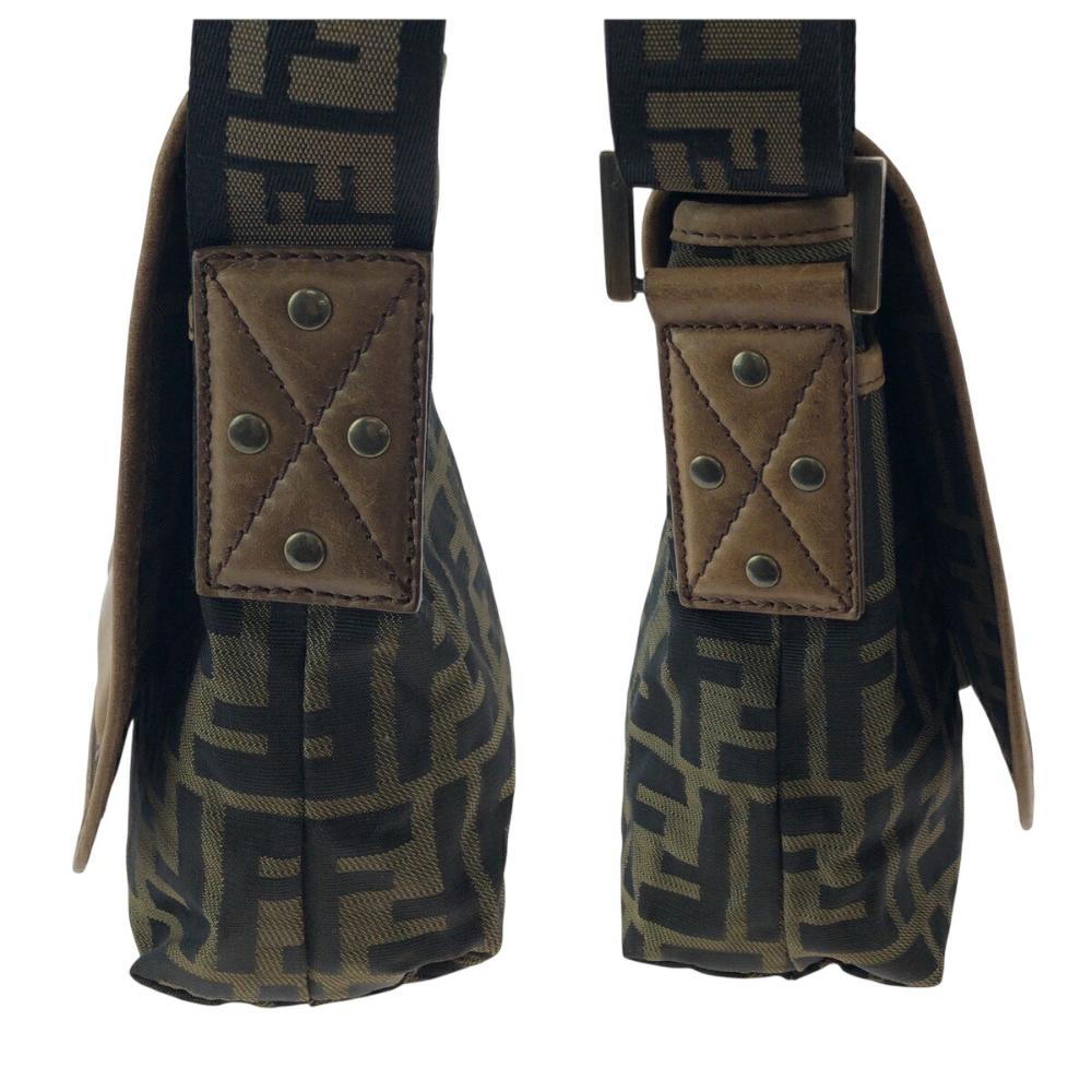Brown Canvas Fendi Shoulder Bag