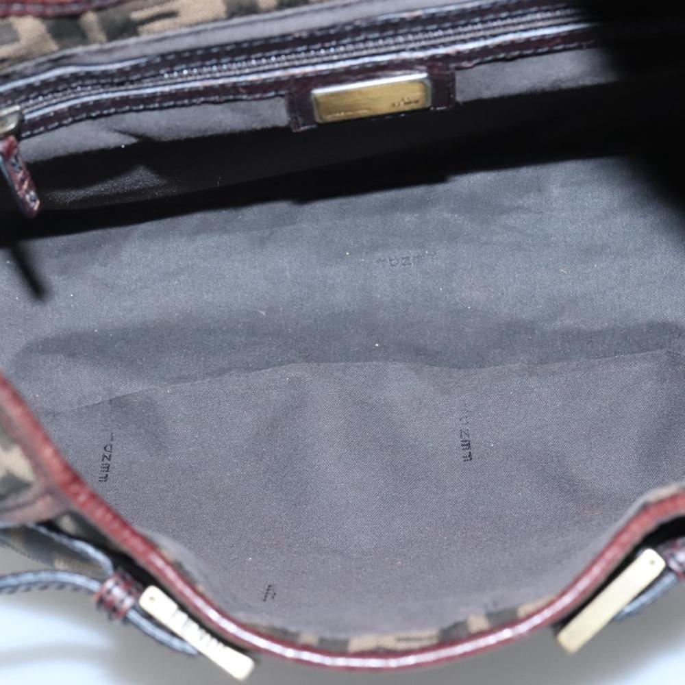 Brown Canvas Fendi Shoulder Bag