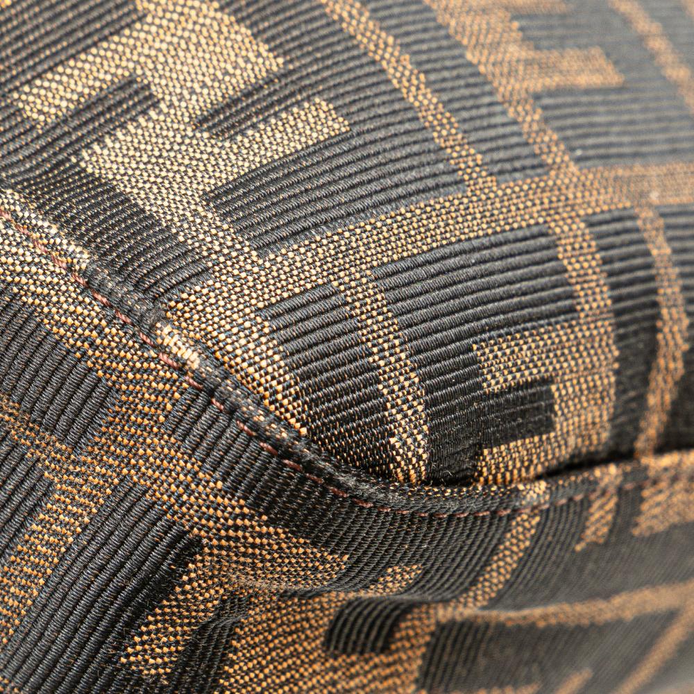 Brown Canvas Fendi Shoulder Bag