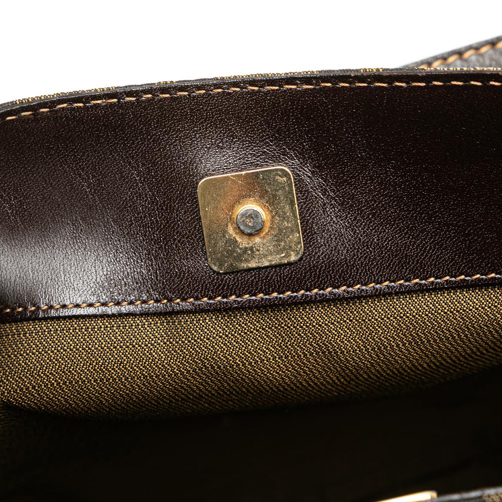 Brown Canvas Fendi Shoulder Bag