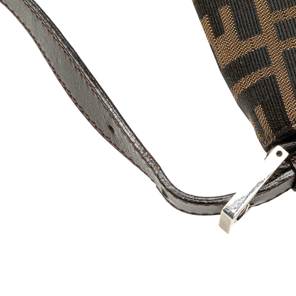 Brown Canvas Fendi Shoulder Bag
