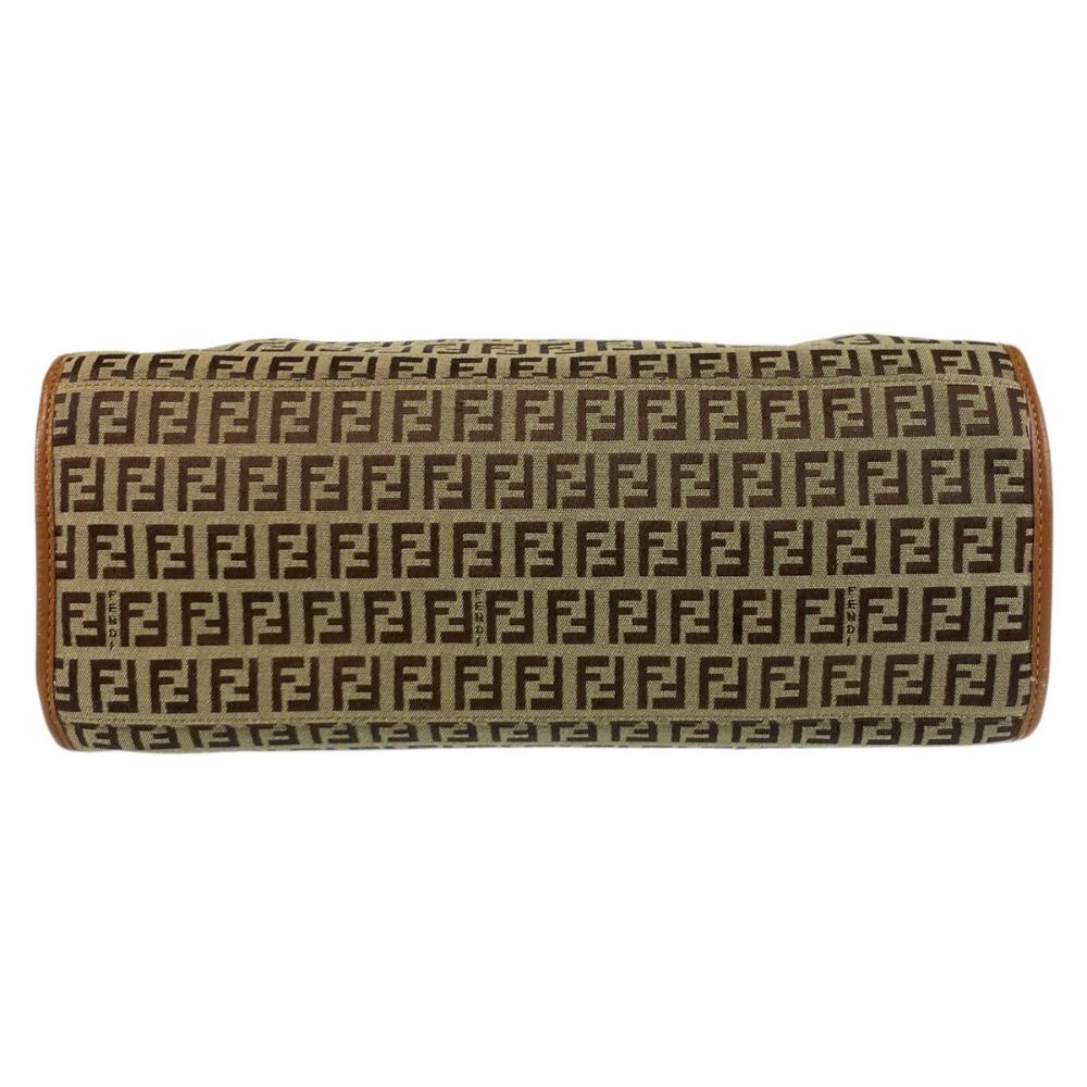 Brown Canvas Fendi Shoulder Bag