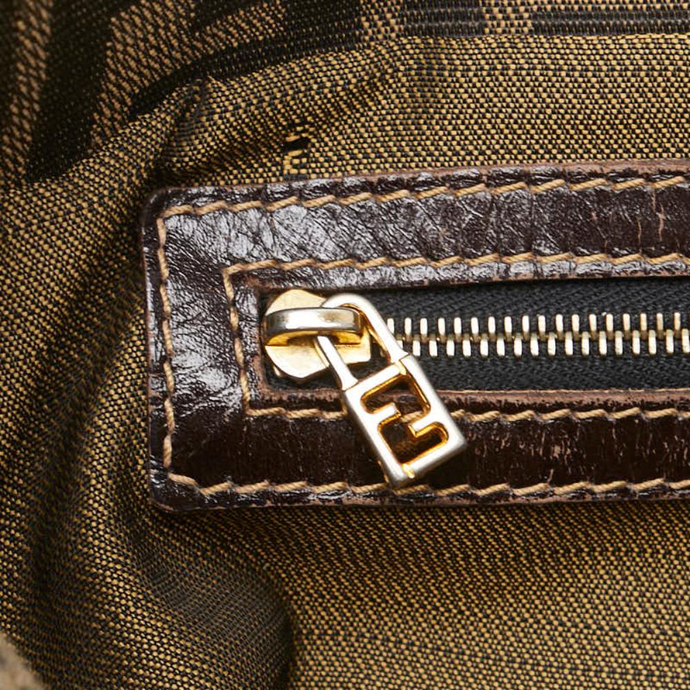 Brown Canvas Fendi Tote