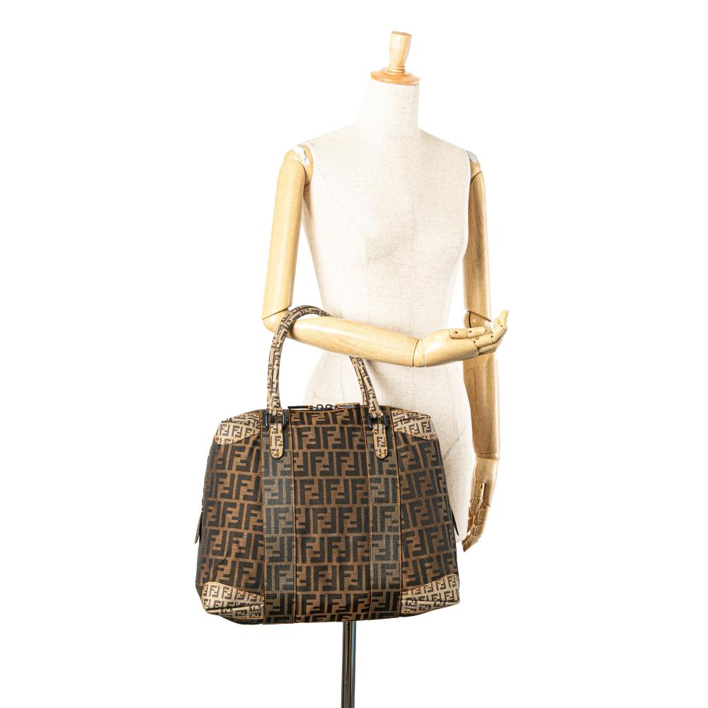 Brown Canvas Fendi Tote