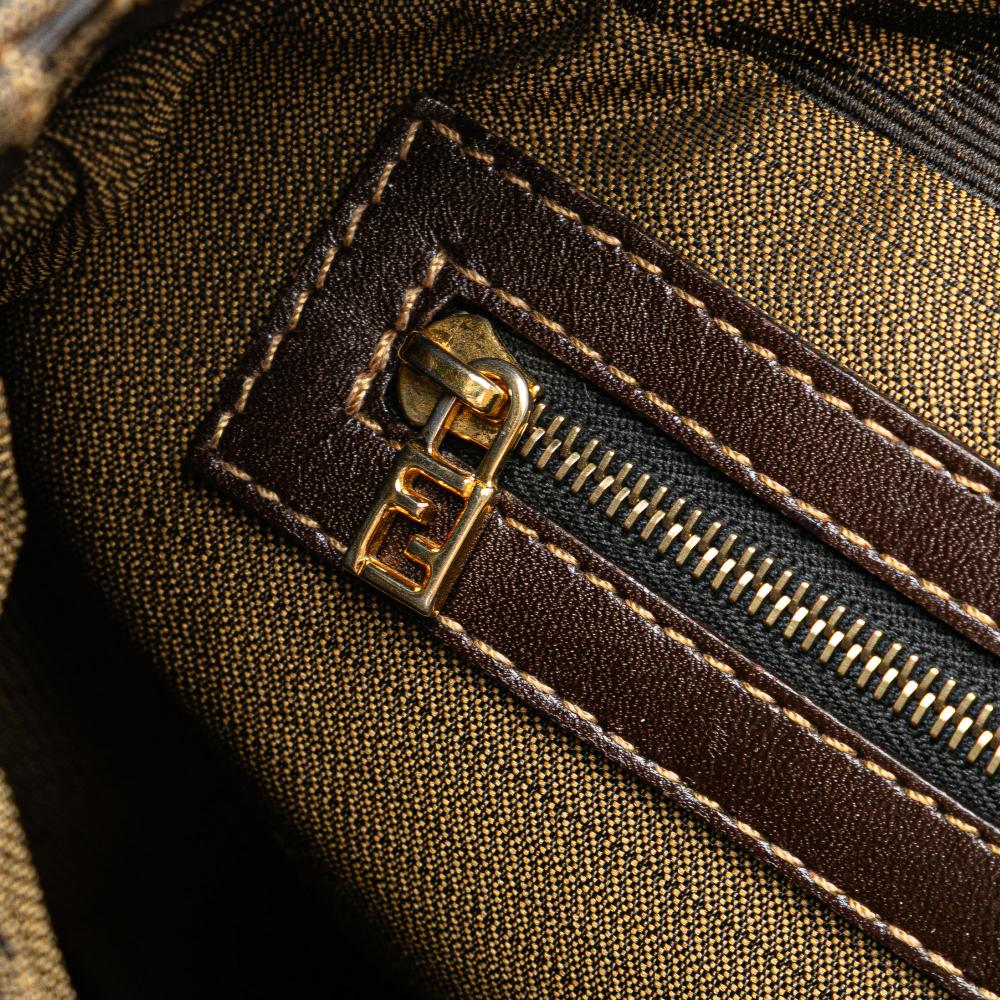Brown Canvas Fendi Tote