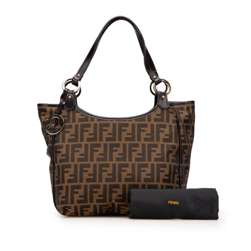 Brown Canvas Fendi Tote