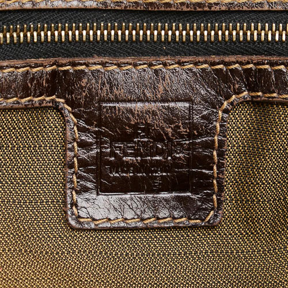 Brown Canvas Fendi Tote