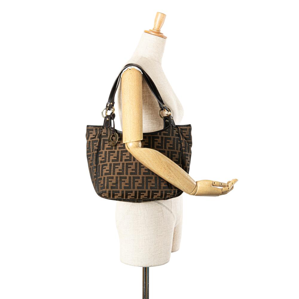 Brown Canvas Fendi Tote