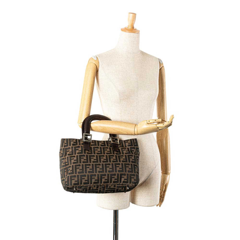 Brown Canvas Fendi Tote