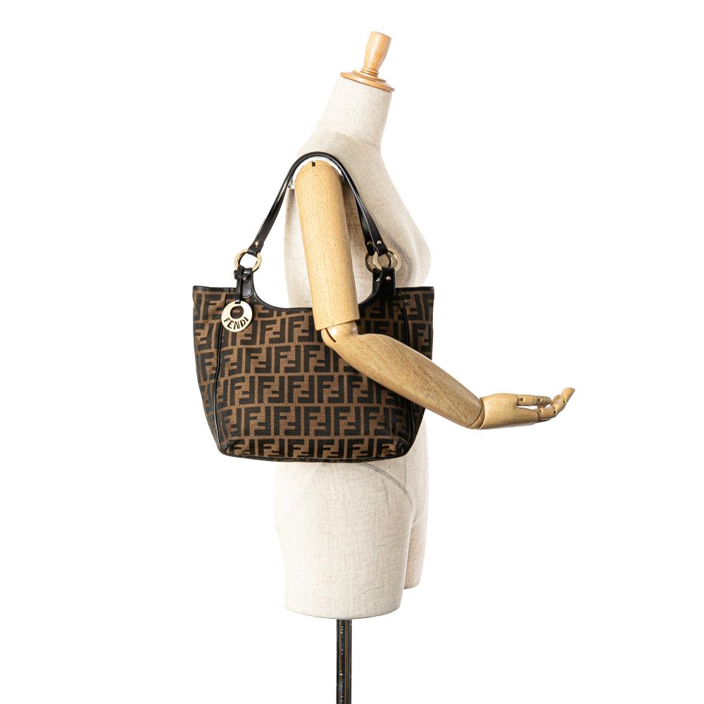 Brown Canvas Fendi Tote