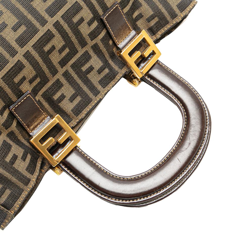 Brown Canvas Fendi Tote