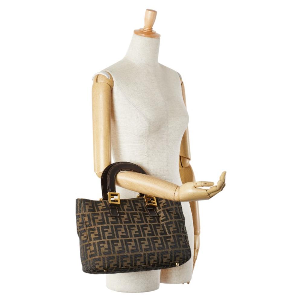 Brown Canvas Fendi Tote