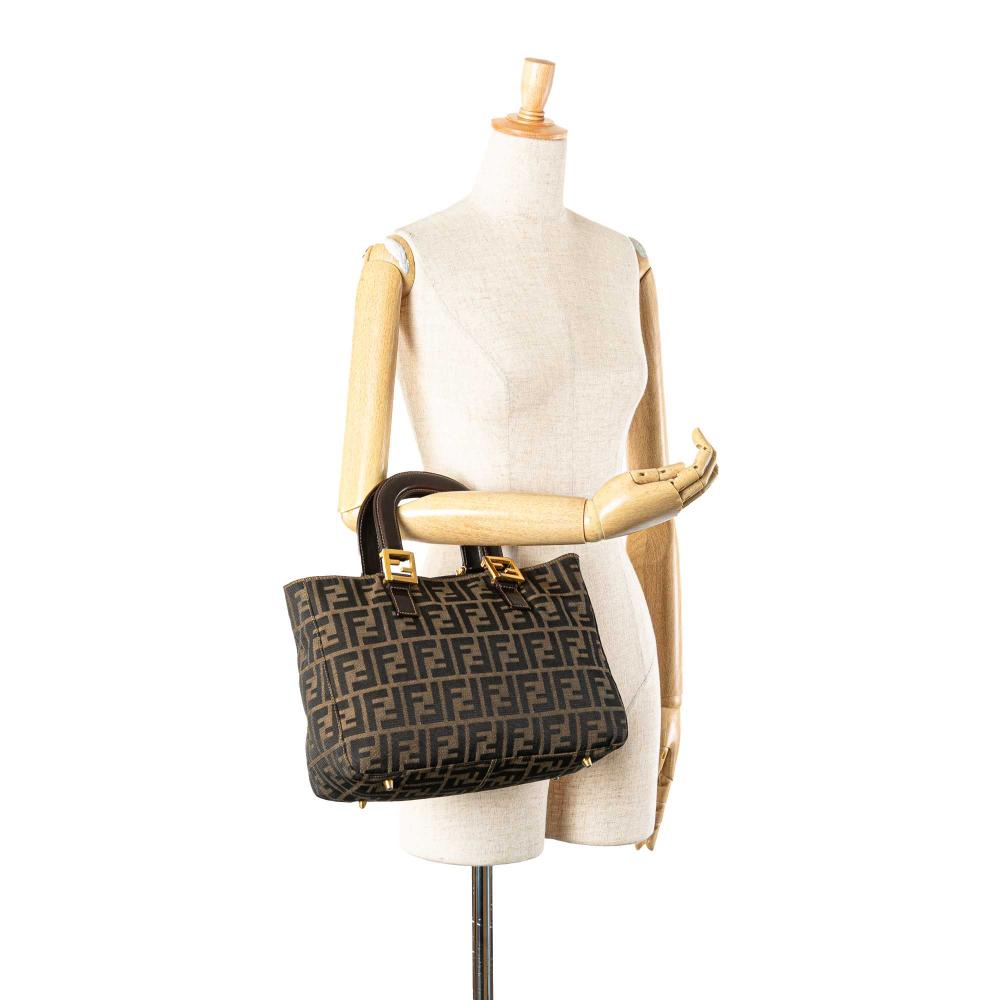 Brown Canvas Fendi Tote