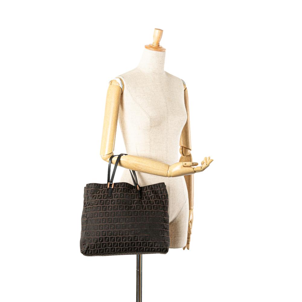 Brown Canvas Fendi Tote