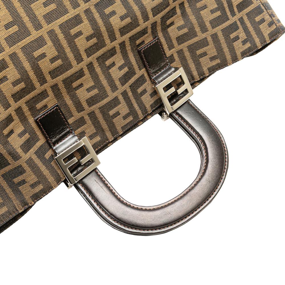 Brown Canvas Fendi Tote