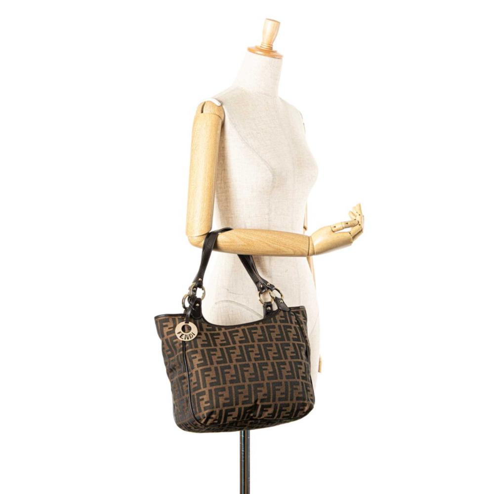 Brown Canvas Fendi Tote
