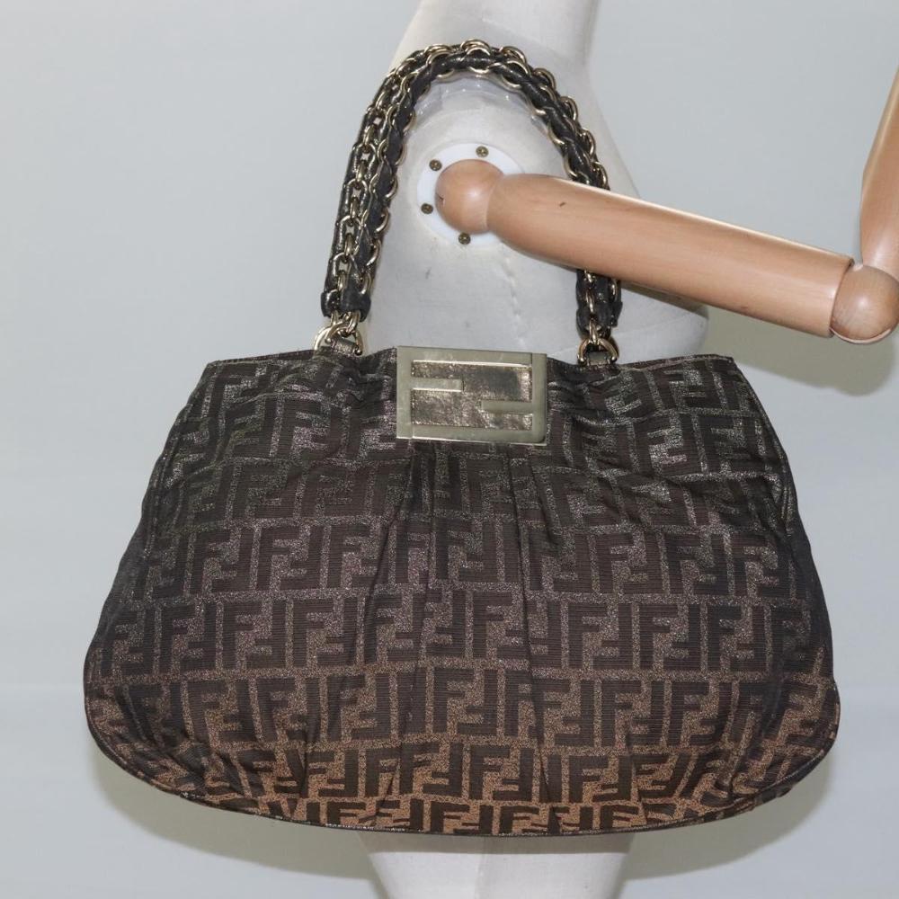 Brown Canvas Fendi Tote