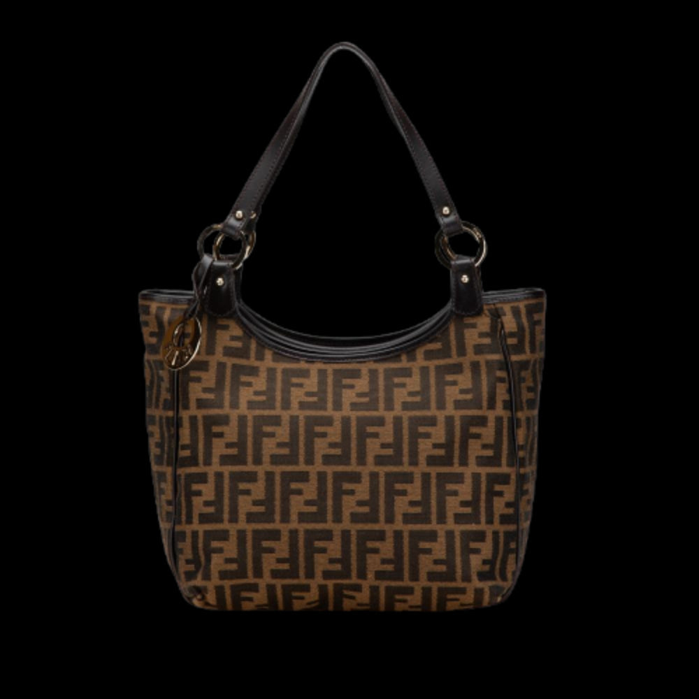 Brown Canvas Fendi Tote