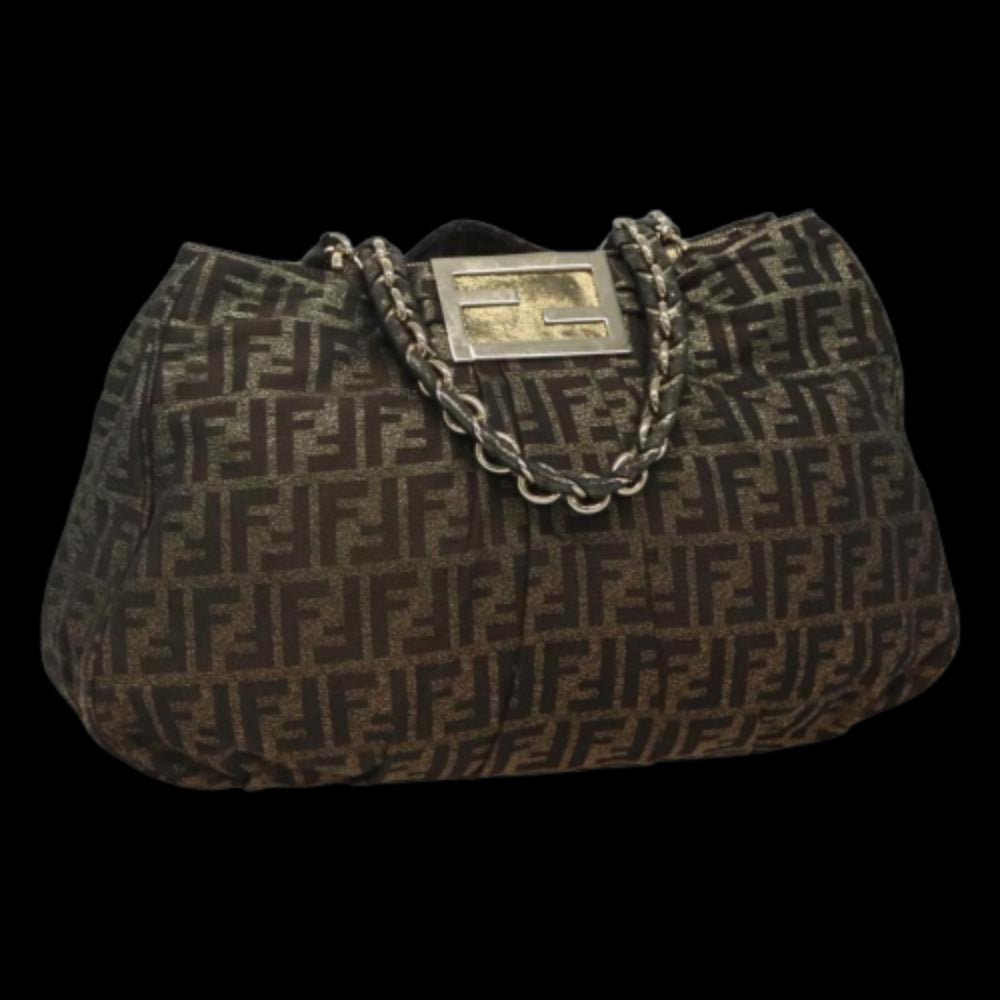 Brown Canvas Fendi Tote