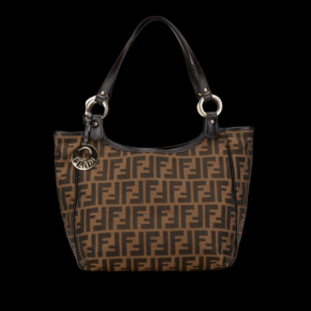Brown Canvas Fendi Tote