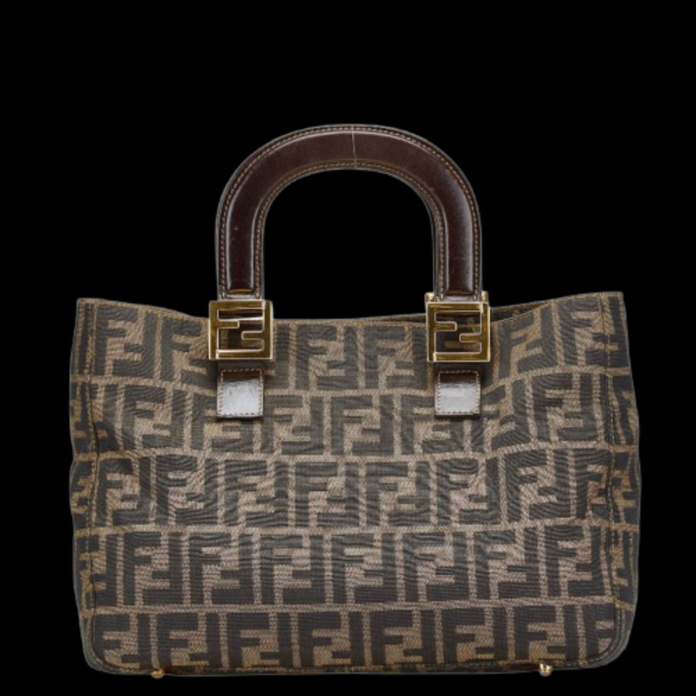 Brown Canvas Fendi Tote