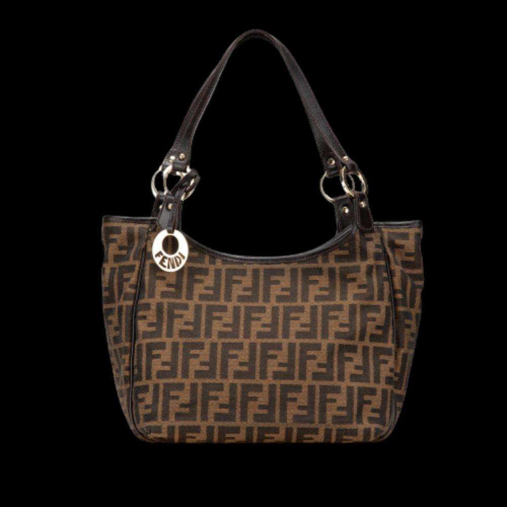 Brown Canvas Fendi Tote