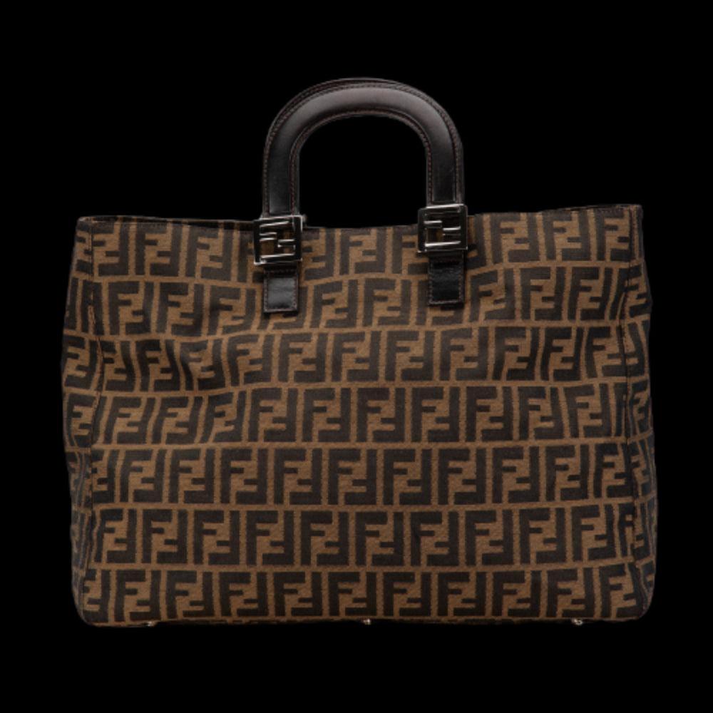 Brown Canvas Fendi Tote