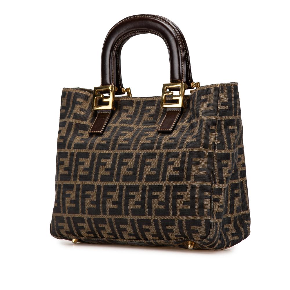 Brown Canvas Fendi Tote