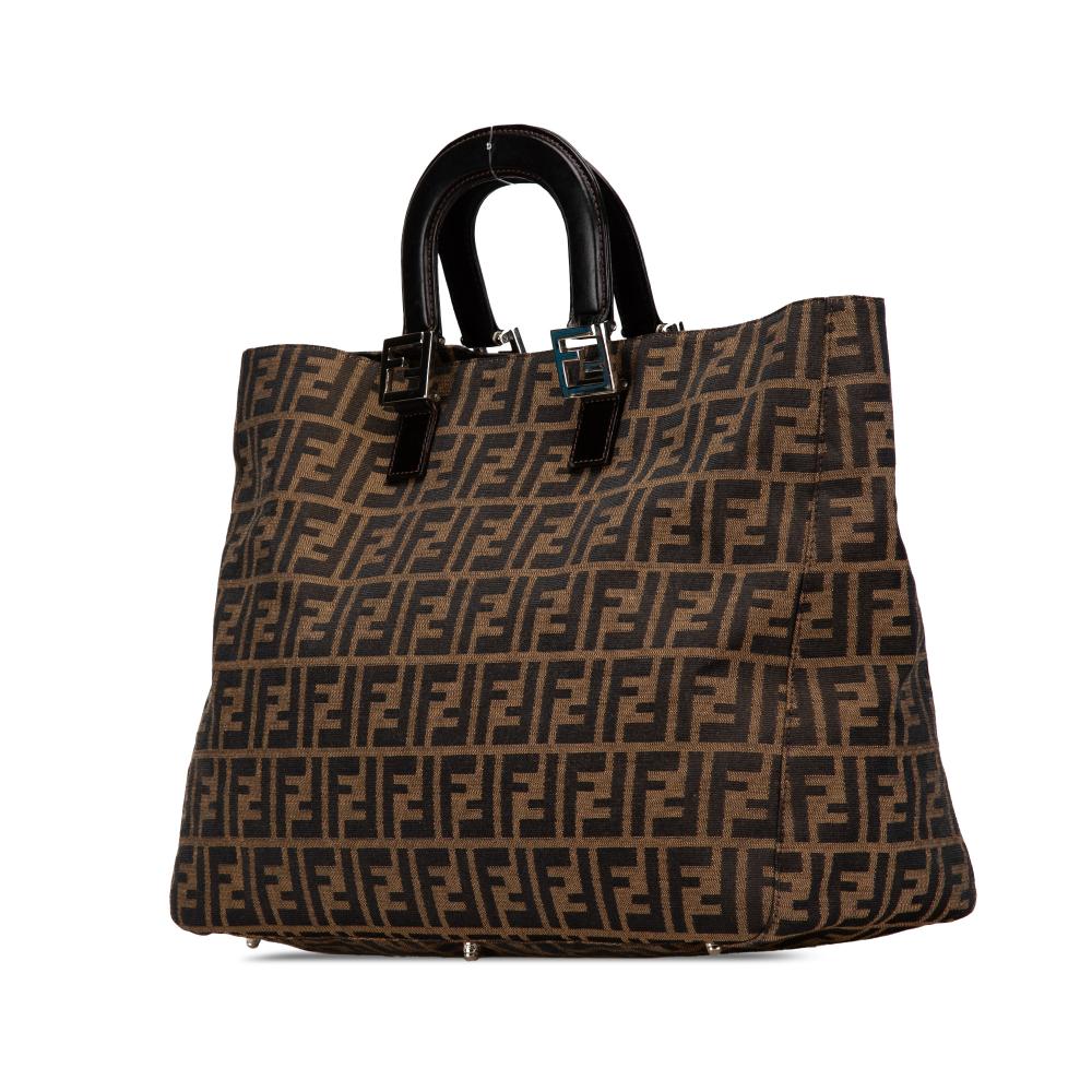 Brown Canvas Fendi Tote