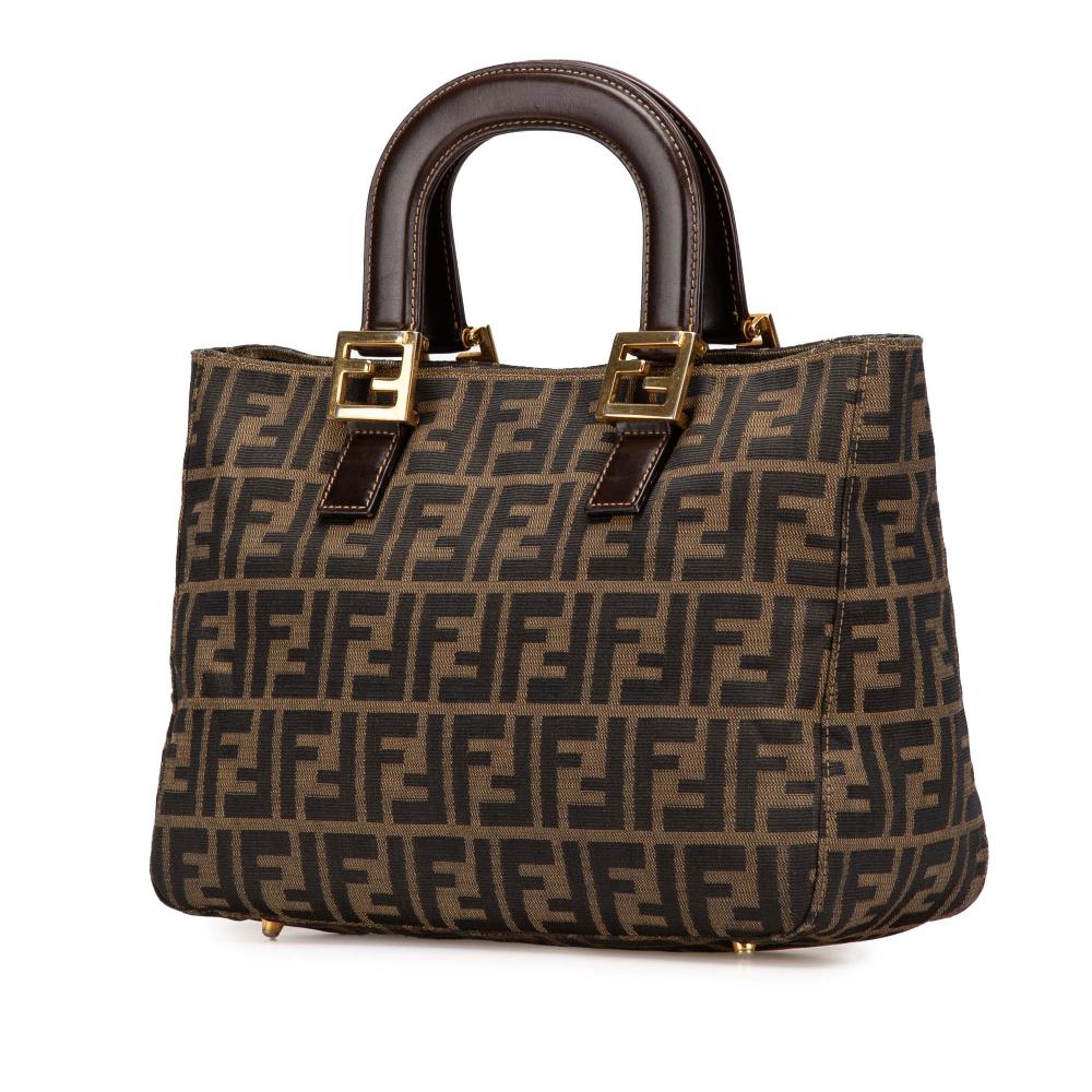 Brown Canvas Fendi Tote