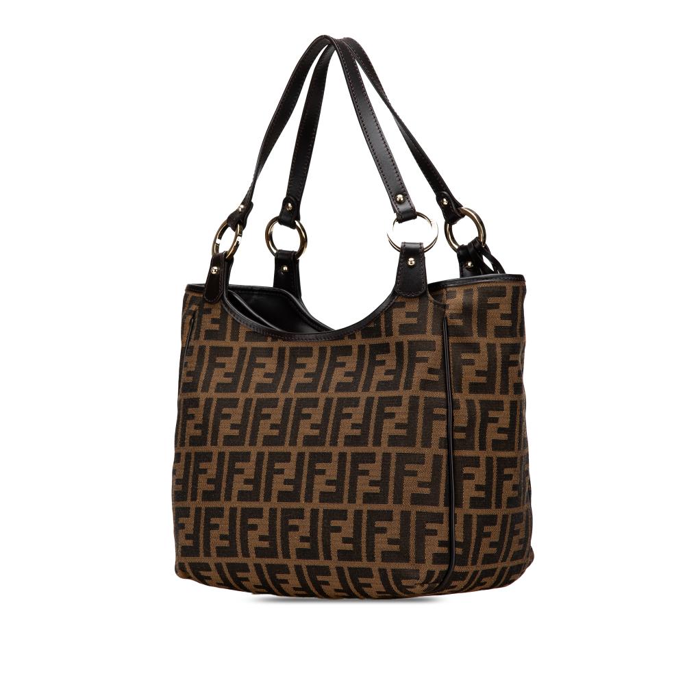 Brown Canvas Fendi Tote