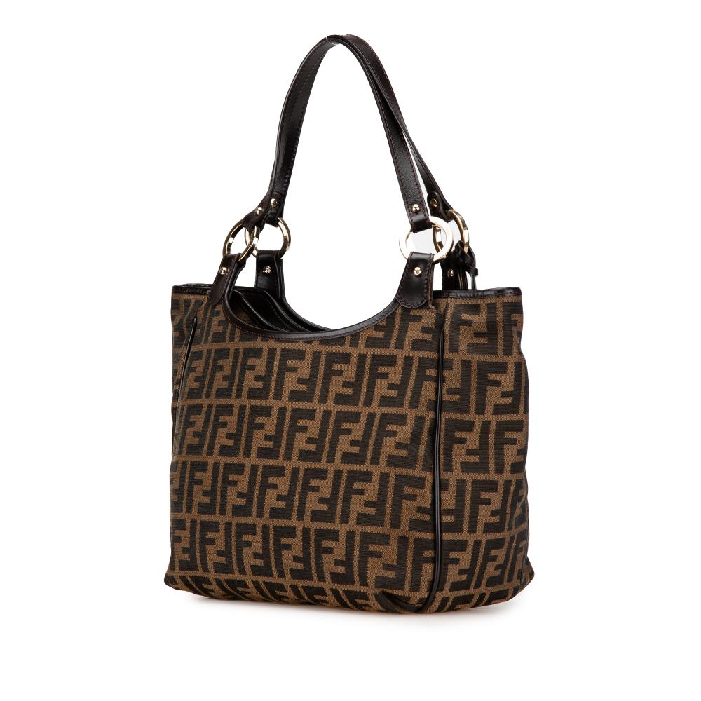 Brown Canvas Fendi Tote