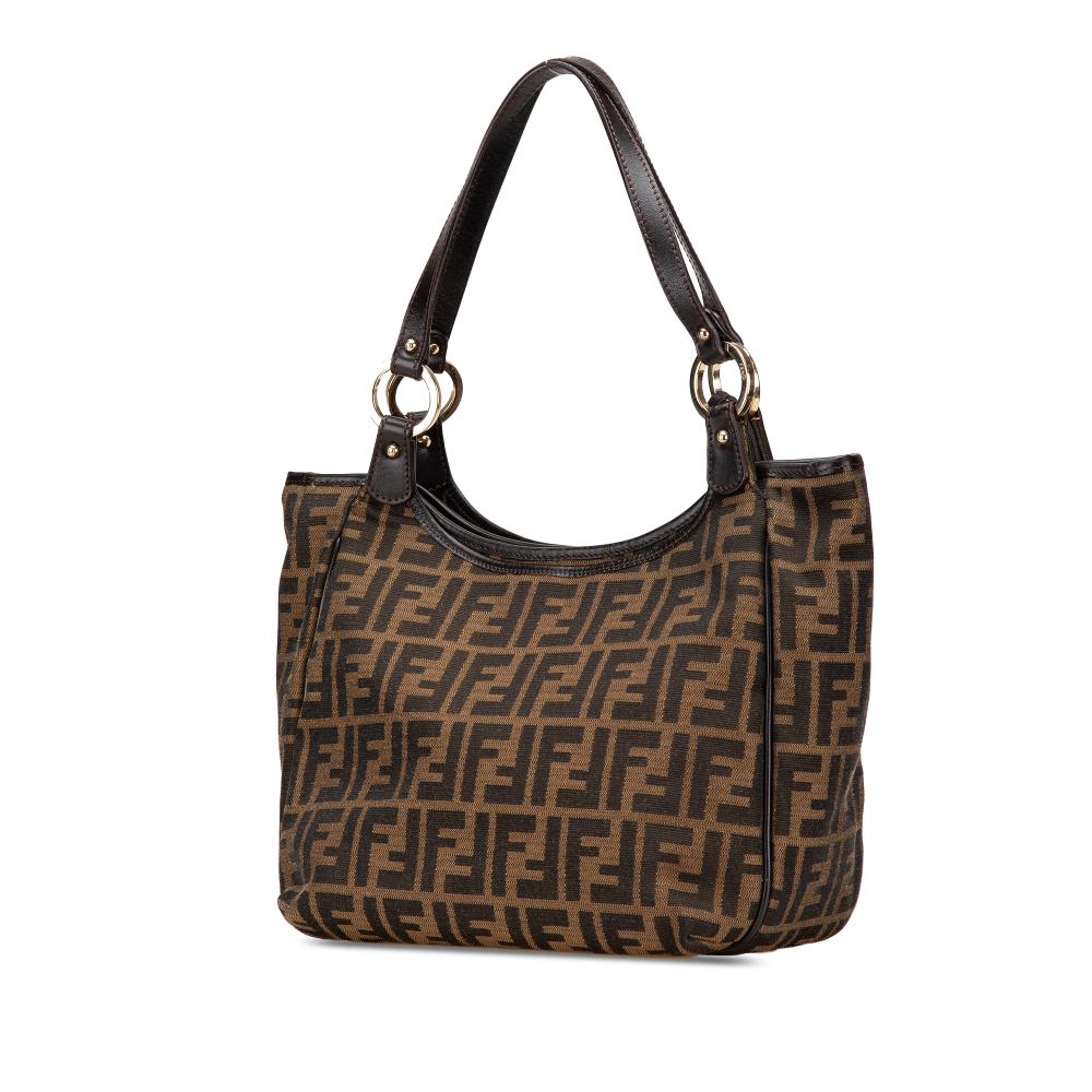 Brown Canvas Fendi Tote