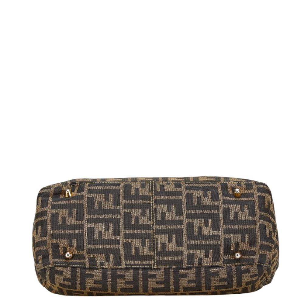 Brown Canvas Fendi Tote