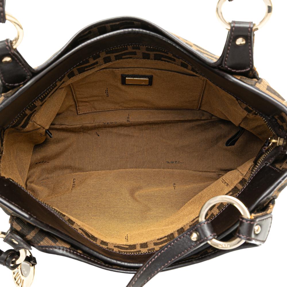 Brown Canvas Fendi Tote