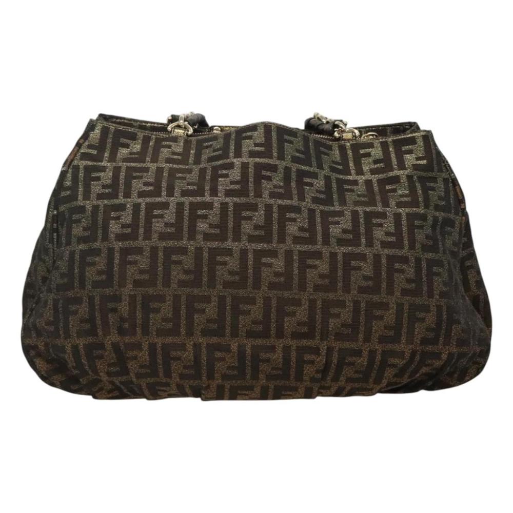 Brown Canvas Fendi Tote