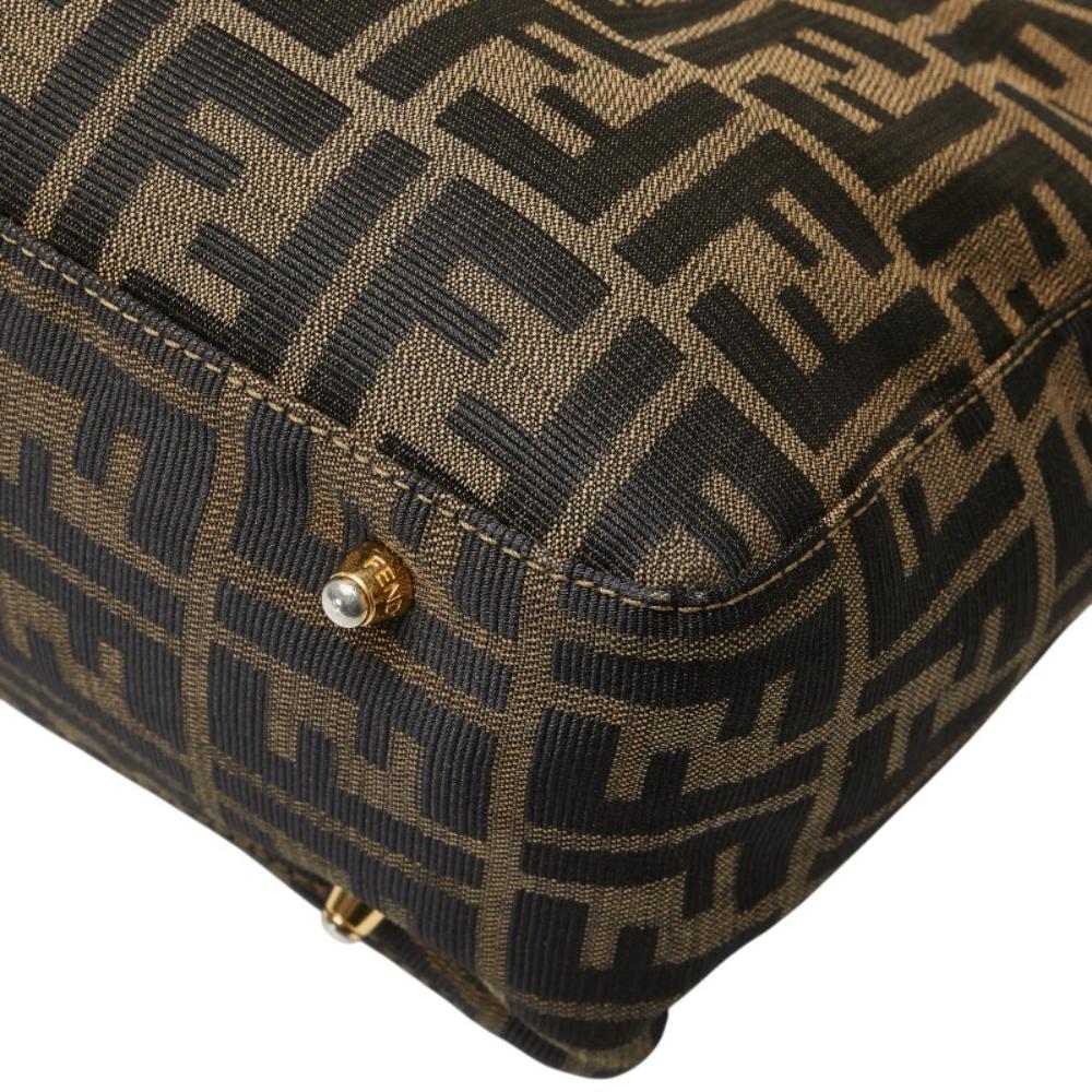 Brown Canvas Fendi Tote