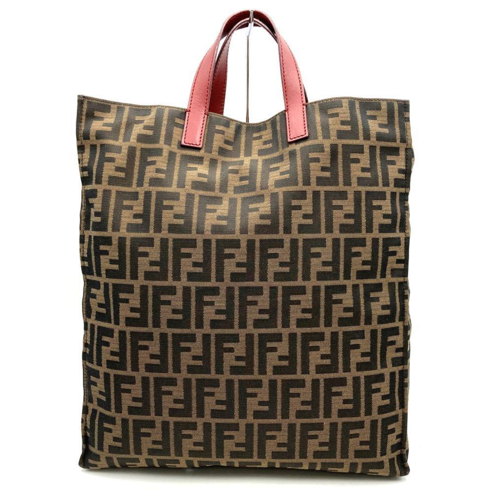 Brown Canvas Fendi Tote