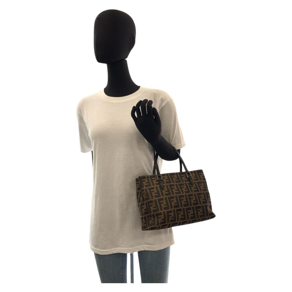 Brown Canvas Fendi Tote