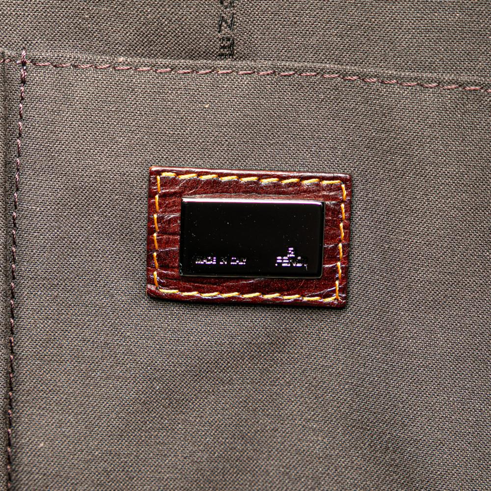 Brown Canvas Fendi Tote