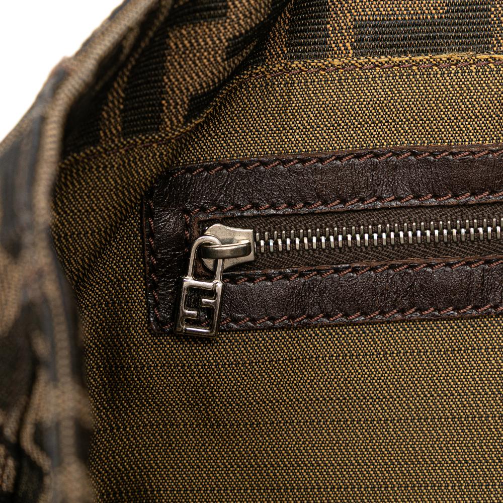 Brown Canvas Fendi Tote
