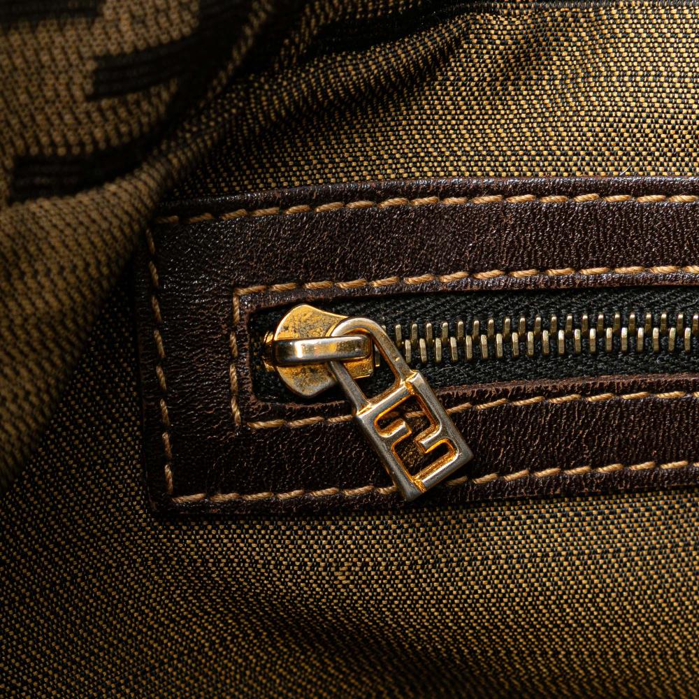 Brown Canvas Fendi Tote