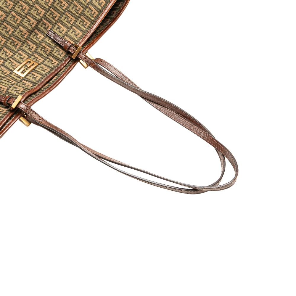 Brown Canvas Fendi Tote