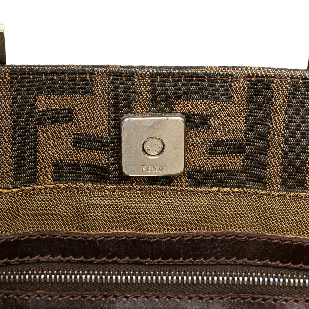 Brown Canvas Fendi Tote