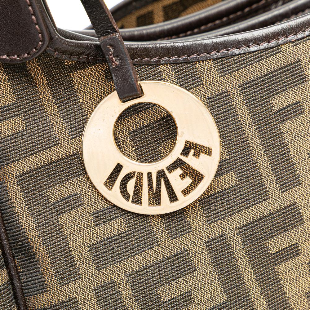 Brown Canvas Fendi Tote