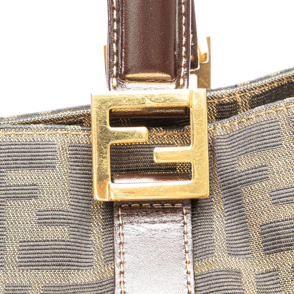 Brown Canvas Fendi Tote
