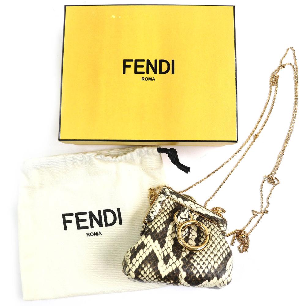 Brown Fabric Fendi Crossbody Bag